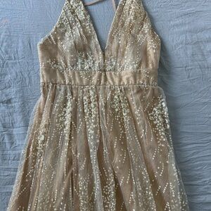 Sparkling Sequin V-Neck Dress